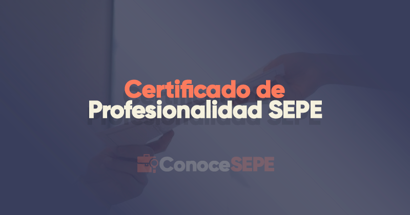 Certificado de profesionalidad SEPE